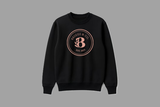 Briggs & Co. Signature Crewneck (Black / Rose Gold)