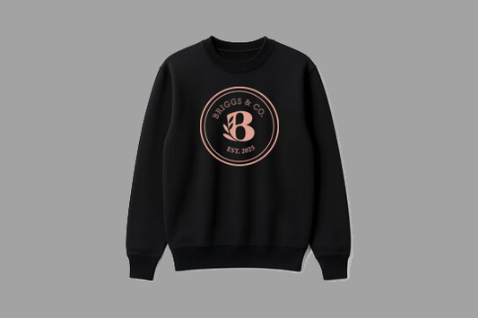 Briggs & Co. Signature Crewneck (Black / Rose Gold)