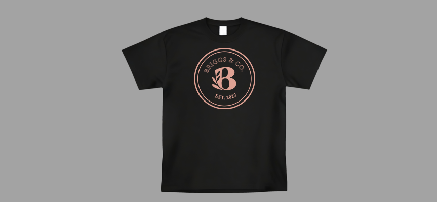 Briggs & Co. Signature Tee (Black / Rose Gold)