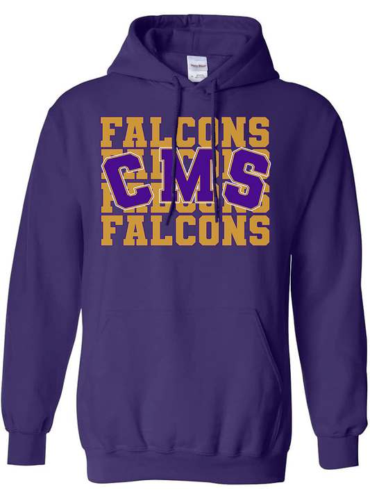 CMS Stacked Falcons Hoodie